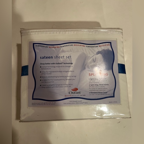 Outlast Temperature Regulating Sheet Set - Split King - Picture 2 of 7